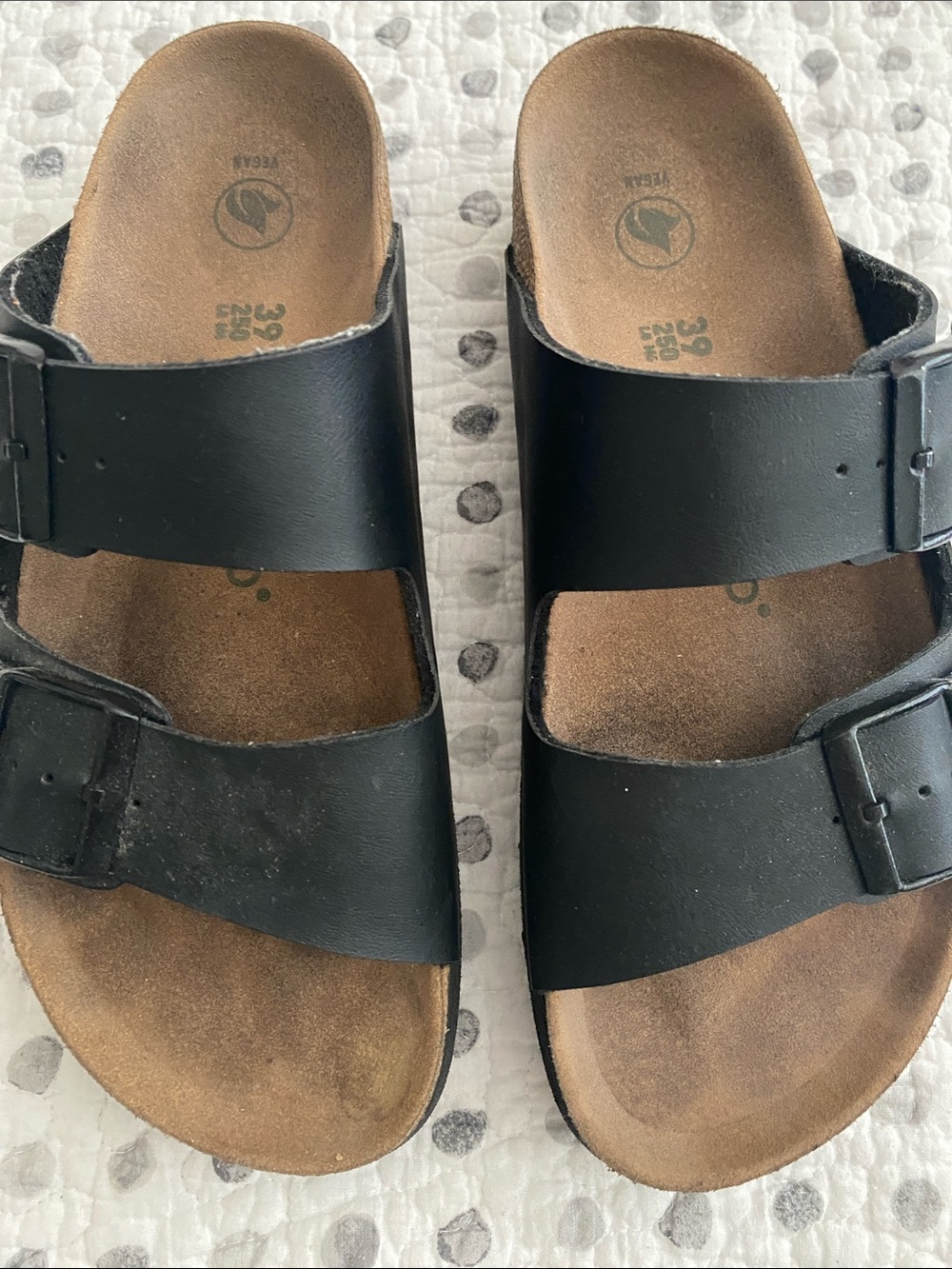 Papillio women’s Black Double-Strap Slide Sandals